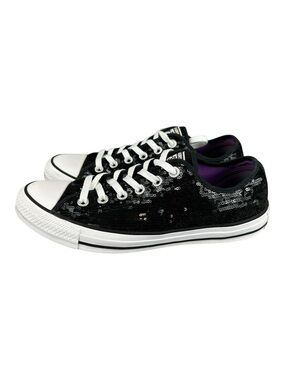 Converse Chuck Taylor All Star Sequin Ox Black Women’s 10 Sneakers Low Top Shoes